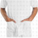 uniforme clinico hombre camisa blanco bolsillos