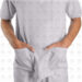 uniforme clinico hombre camisa gris bolsillos