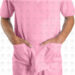uniforme clinico hombre camisa rosado bolsillos