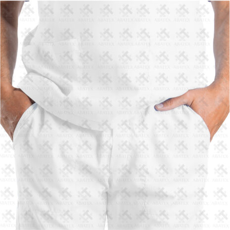 uniforme clinico hombre frente pantalon blanco